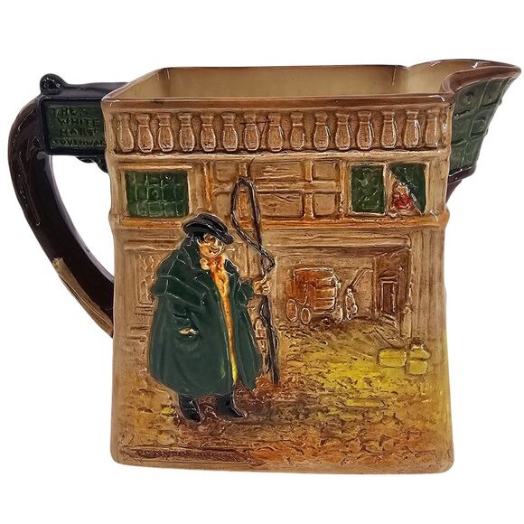 Royal Doulton Pickwick Papers White Hart Inn Cottage Jug Vase Charles Dickens - Picture 1 of 13